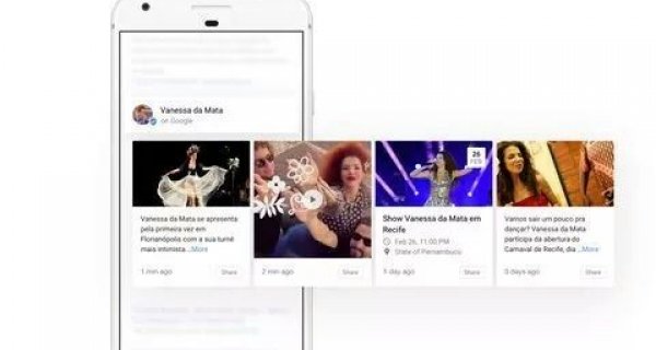 Google is allowing musicians to post updates about themselves directly in Google Search. Image