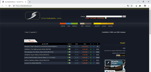 il corsaro nero proxy list