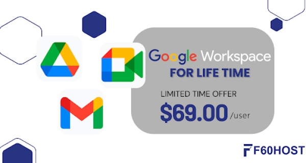 F60Host LLP's Lifetime Google Workspace Subscription is available for $69 Image