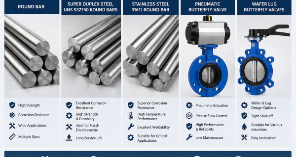 Industrial Round Bars and Advanced Butterfly Valves for Modern Industries Image